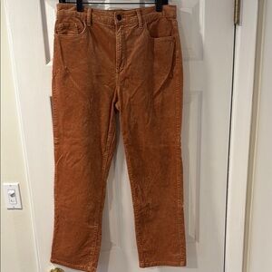 LOFT Warm Tan/Rust Corduroy Pants